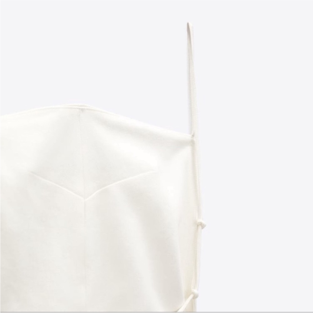 NWT ZARA LINEN BLEND MIDI DRESS LIMITED EDITION - Picture 7 of 9